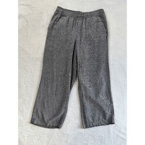 Old Navy Linen Blend Elastic Drawstring Pants Size M, Gray, Ankle, Lightweight